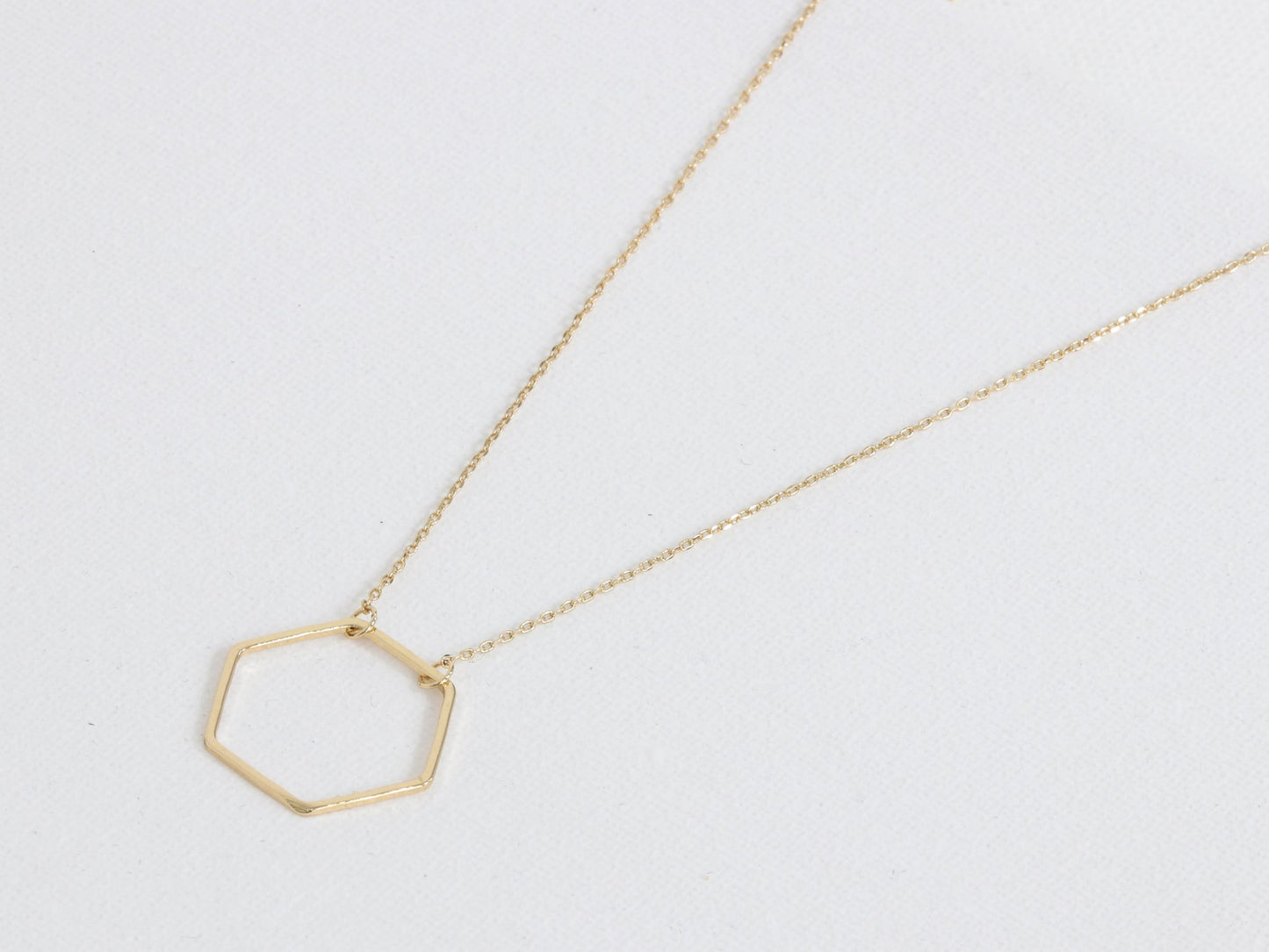 Big Metal London Evi Hexagon Necklace