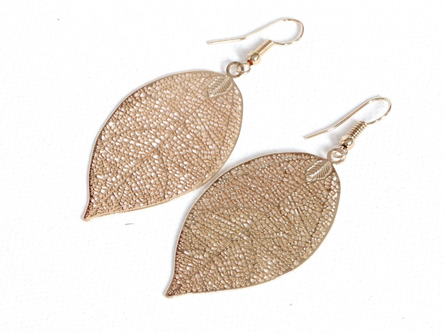 Big Metal London Mia Leaf Earrings