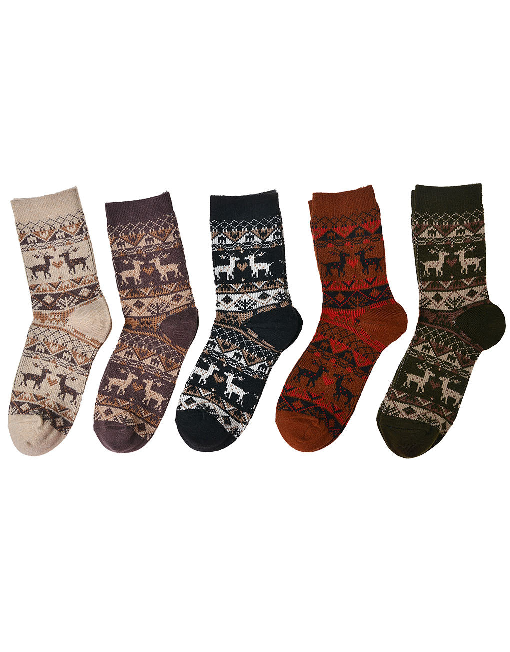 Reindeer Print Socks