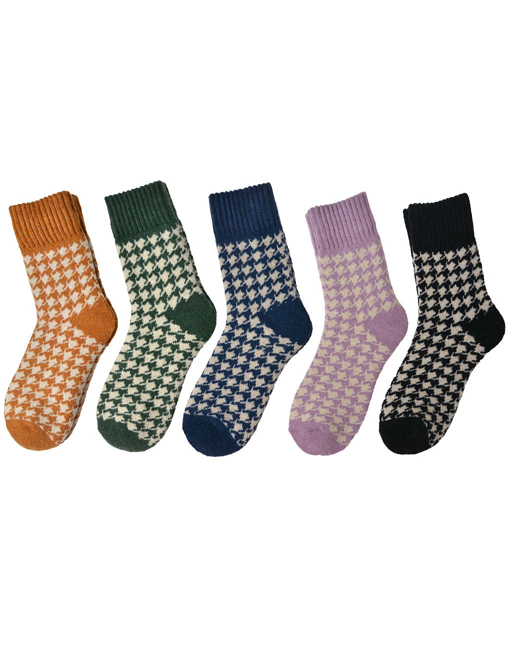 Dogtooth Print Socks