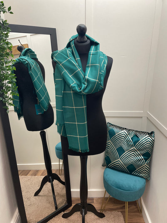 Green Check Scarf