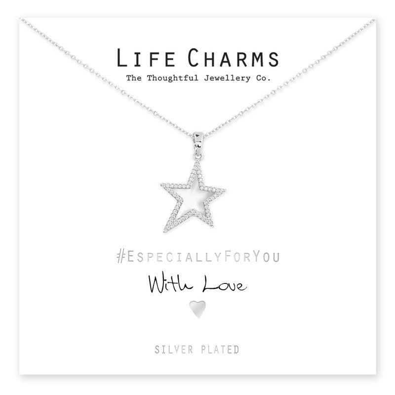 Life Charms Silver Star Necklace